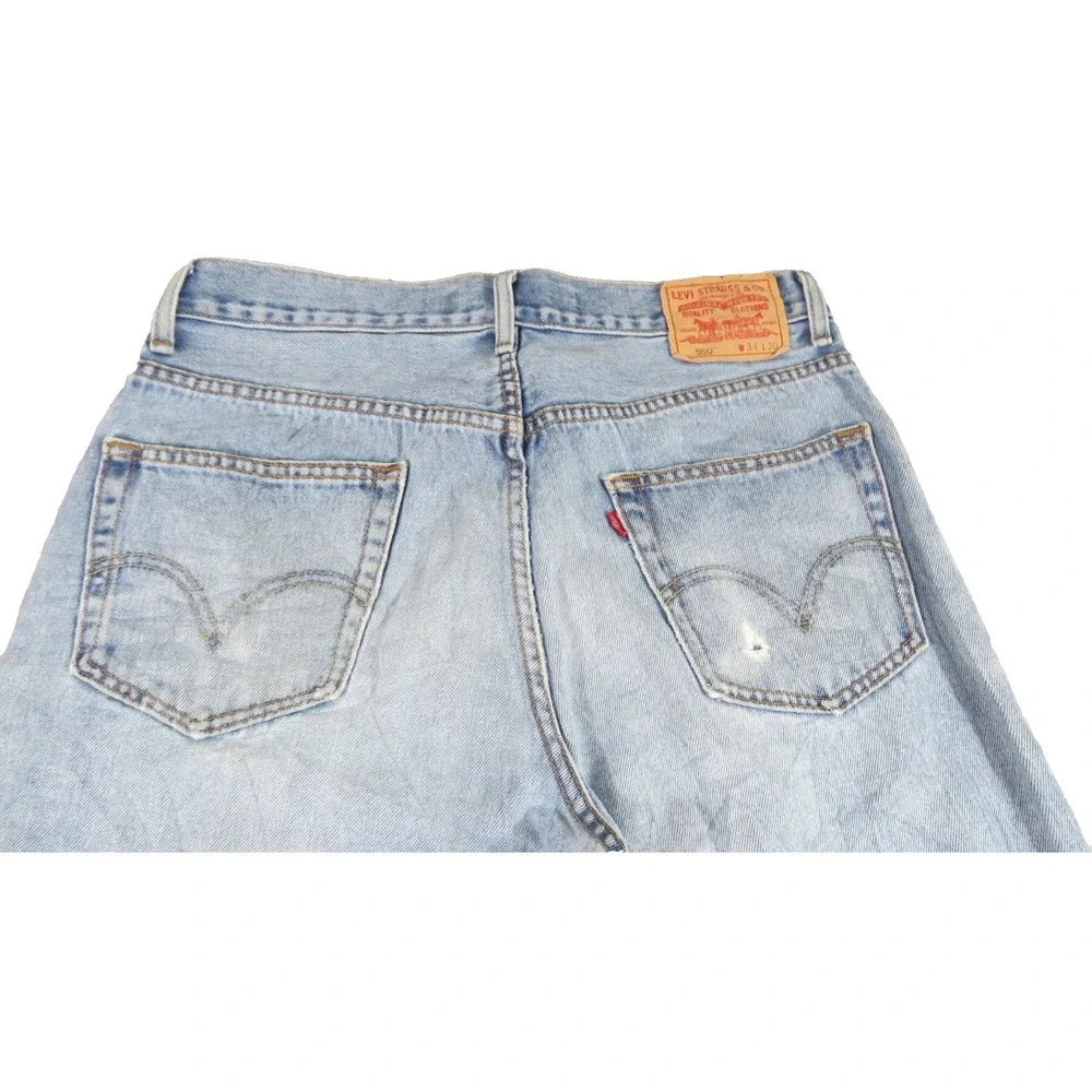 Vtg Levis 550 Relaxed Fit Tapered Leg Jeans Mens‎ 34x30 Light Wash Denim 90s EUC